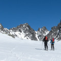 Široká veža (2461m) a Priečne sedlo (2352m)